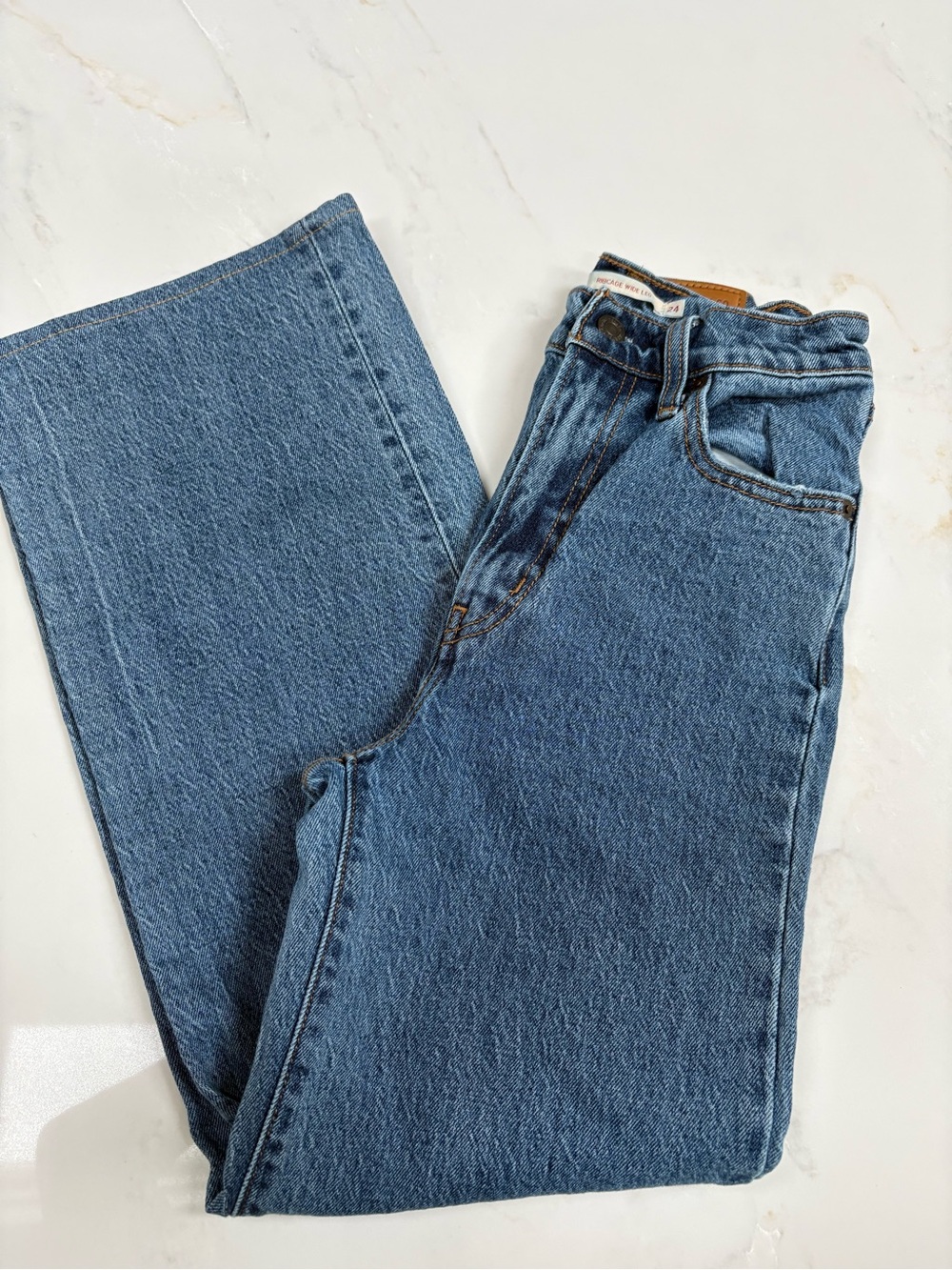 Levi's Blue Denim Wide Leg Jeans